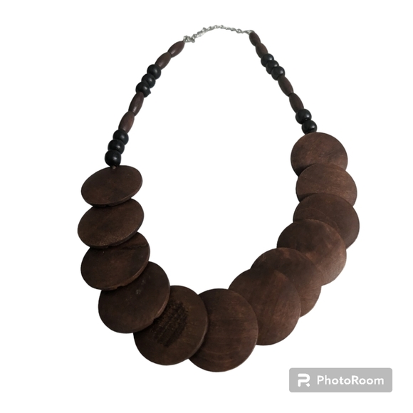 Boho, Wooden Necklace - Picture 5 of 7